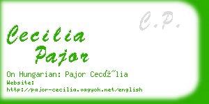 cecilia pajor business card